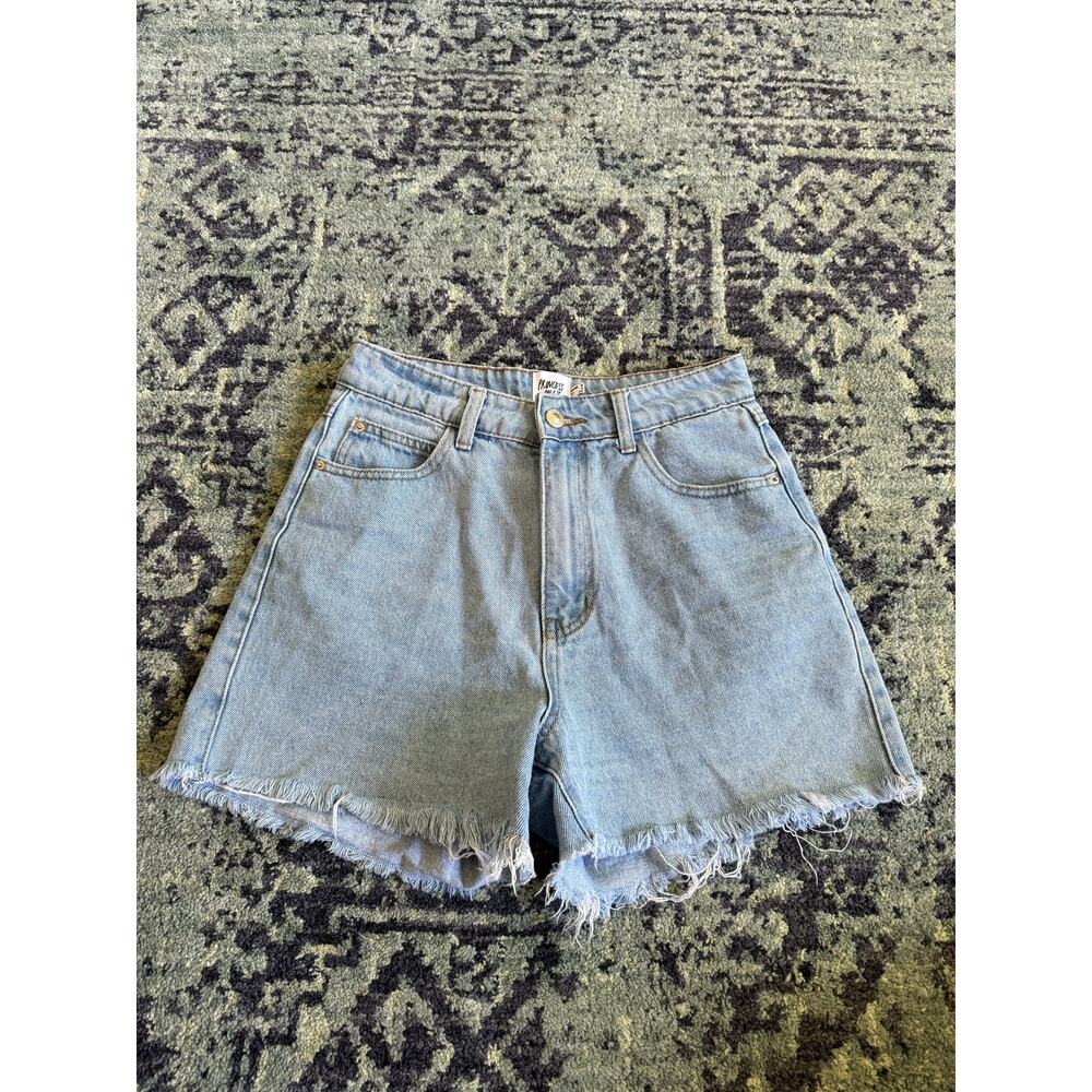 Light Wash Princess Polly Frayed Hem Laurena Denim Shorts Summer Preppy- Sz 4 - Picture 3 of 10